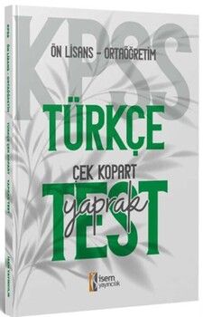 İsem Yayınları KPSS Lise Ortaöğretim Ön Lisans Türkçe Yaprak Test