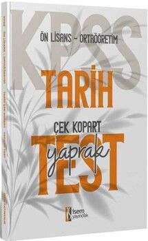 İsem Yayınları KPSS Lise Ortaöğretim Ön Lisans Tarih Yaprak Test