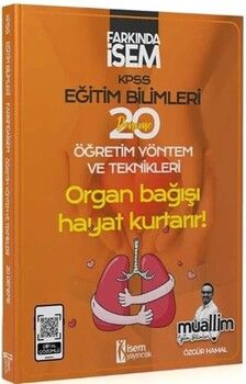 İsem Yayınları KPSS Eğitim Bilimleri Öğretim Yöntem ve Teknikleri Muallim 20 Deneme