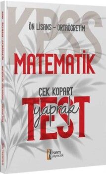 İsem Yayınları KPSS Lise Ortaöğretim Ön Lisans Matematik Yaprak Test