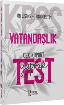 İsem Yayınları KPSS Ortaöğretim Ön Lisans Vatandaşlık Yaprak Test