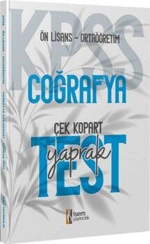 İsem Yayınları KPSS Ortaöğretim Ön Lisans Coğrafya Yaprak Test