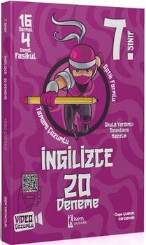 İsem Yayınları 7. Sınıf İngilizce 20 Deneme