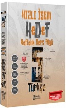 İsem Yayınları 5. Sınıf Türkçe Haftalık Ders Föyü
