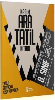 İsem Yayınları 8. Sınıf Kasım Ara Tatil Kitabı
