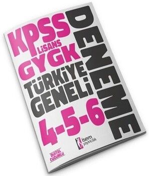 İsem Yayınları 2022 KPSS GYGK Türkiye Geneli Deneme Sınavları 4-5-6