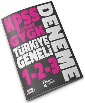 İsem Yayınları 2022 KPSS GYGK Türkiye Geneli Deneme Sınavları 1-2-3