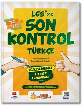 Şeker Portakalı Yayınları 8. Sınıf LGS ye Son Kontrol Türkçe