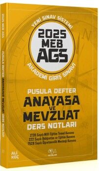 CBA Yayınları 2025 MEB AGS Anayasa ve Mevzuat Pusula Defter Ders Notları