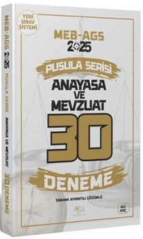 CBA Yayınları 2025 MEB AGS Anayasa ve Mevzuat 30 Deneme Çözümlü Pusula Serisi