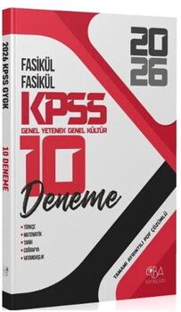 CBA Yayınları 2026 KPSS Genel Yetenek Genel Kültür 10 Deneme