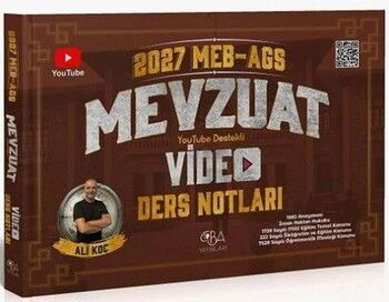 CBA Yayınları 2027 MEB AGS Mevzuat Video Ders Notları