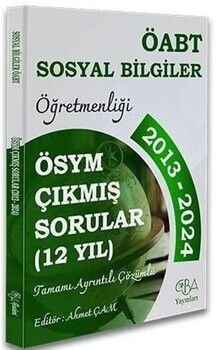 CBA Yayınları ÖABT MEB AGS Sosyal Bilgiler Öğretmenliği Son 12 Yıl Çıkmış Sorular