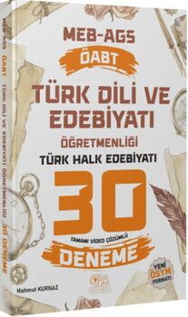 CBA Yayınları ÖABT MEB AGS Türk Dili ve Edebiyatı Öğretmenliği Türk Halk Edebiyatı 30 Deneme