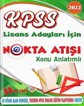 Dahi Adam Yayınları 2022 KPSS Lisans Adayları İçin Nokta Atışı Konu Kitabı