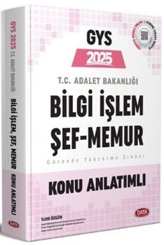 Data Yayınları 2025 GYS Adalet Bakanlığı Bilgi İşlem Taşra Şef Memur Konu Anlatımlı