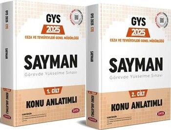 Data Yayınları 2025 GYS Ceza ve Tevkifevleri Sayman Konu Anlatımlı 1 ve 2 Cilt