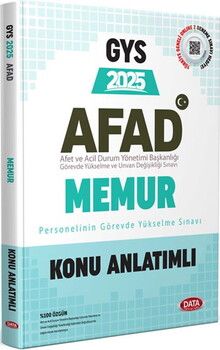 Data Yayınları 2025 GYS AFAD Memur Konu Anlatımlı