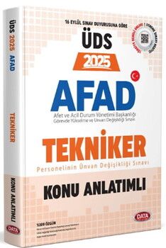 Data Yayınları 2025 ÜDS AFAD Tekniker Teknisyen Konu Anlatımlı