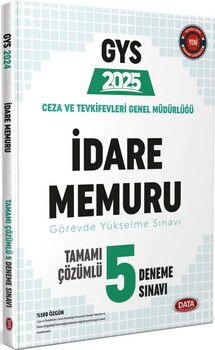 Data Yayınları 2025 Ceza ve Tevkifevleri İdare Memuru GYS Tamamı Çözümlü 5 Deneme
