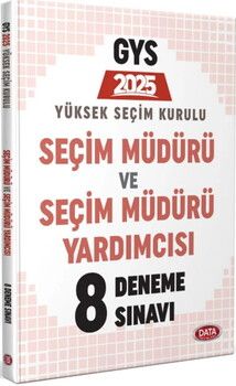 Data Yayınları 2025 GYS Yüksek Seçim Kurulu Seçim Müdürü 8 Deneme Sınavı