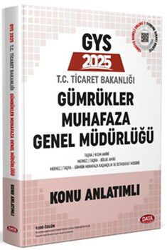 Data Yayınları 2025 GYS T.C. Ticaret Bakanlığı Gümrükler Muhafaza Genel Müdürlüğü Konu Anlatımlı