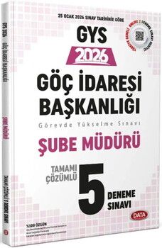 Data Yayınları 2026 GYS Göç İdaresi Başkanlığı Şube Müdürlüğü Tamamı Çözümlü 5 Deneme