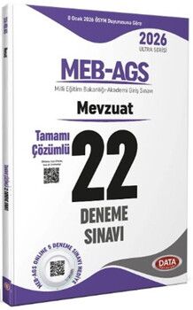Data Yayınları 2026 MEB AGS Mevzuat Tamamı Çözümlü 22 Deneme