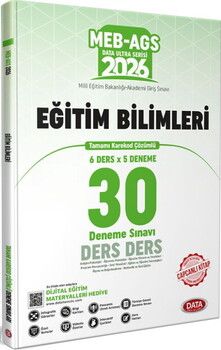Data Yayınları 2026 MEB AGS Eğitim Bilimleri Ders Ders Karekod Çözümlü Deneme Sınavları