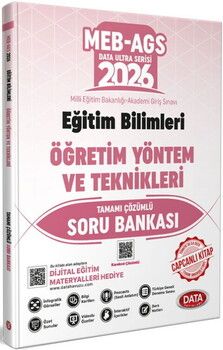 Data Yayınları 2026 MEB AGS Eğitim Bilimleri Öğretim Yöntem ve Teknikleri Çözümlü Soru Bankası