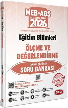 Data Yayınları 2026 MEB AGS Eğitim Bilimleri Ölçme ve Değerlendirme Çözümlü Soru Bankası