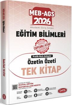 Data Yayınları 2026 MEB AGS Eğitim Bilimleri Tek Kitap Özetin Özeti