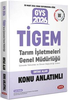 Data Yayınları 2026 GYS Tarım İşletmeleri Genel Müdürlüğü Tigem Konu Anlatımlı
