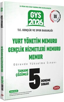 Data Yayınları 2026 Gençlik ve Spor Bakanlığı Yurt Yönetim Memuru Gençlik Hizmetleri Memur 5 Deneme Sınavı
