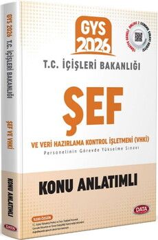 Data Yayınları 2026 GYS İçişleri Bakanlığı Şef ve VHKİ Konu Anlatımlı