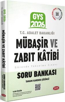 Data Yayınları 2026 GYS Adalet Bakanlığı Mübaşir Ve Zabıt Katibi Soru Bankası