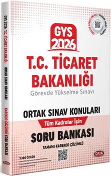 Data Yayınları 2026 Ticaret Bakanlığı GYS Ortak Konular Soru Bankası