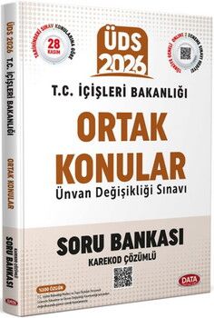 Data Yayınları 2026 ÜDS T.C. İçişleri Bakanlığı GYS Ortak Konular Soru Bankası