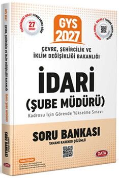 Data Yayınları 2027 Çevre Şehircilik ve İklim Değişikliği Bakanlığı İdari Şube Müdürü Soru Bankası