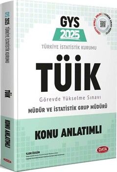 Data Yayınları 2025 GYS Tüik Müdür ve İstatislik Grup Müdürü Konu Anlatımlı