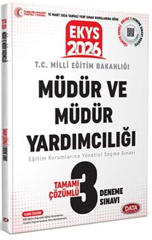 Data Yayınları 2026 MEB EKYS Müdür ve Müdür Yardımcılığı Tamamı Çözümlü 3 Deneme Sınavı