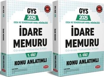Data Yayınları 2025 GYS Ceza ve Tevkifevleri Genel Müdürlüğü İdare Memuru Konu Anlatımlı 1 ve 2