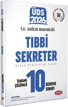 Data Yayınları 2026 T.C. Sağlık Bakanlığı Unvan Değişikliği Sınavı Tıbbi Sekreter Tamamı Çözümlü 10 Deneme Sınavı