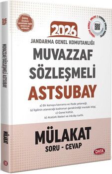 Data Yayınları 2026 Jandarma Genel Komutanlığı Muvazzaf Sözleşmeli Astsubay Mülakat Sınavı Soru Cevap