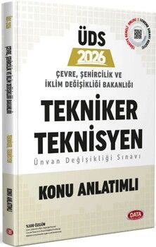Data Yayınları 2026 ÜDS Çevre Şehircilik ve İklim Bakanlığı Tekniker ve Teknisyen Unvan Değişikliği Konu Anlatımlı