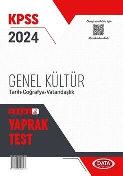 Data Yayınları 2024 KPSS Genel Kültür Tarih Coğrafya Vatandaşlık Yaprak Test