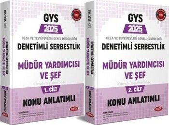 Data Yayınları 2025 GYS Ceza ve Tevkifevleri Denetimli Serbestlik Müdür Yardımcılığı ve Şeflik Konu Anlatımlı 1-2