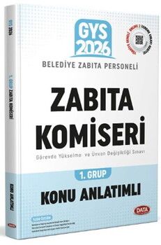 Data Yayınları 2026 GYS Belediye Zabıta Personeli Zabıta Komiseri 1. Grup Konu Anlatımlı