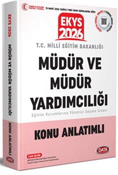 Data Yayınları 2026 Milli Eğitim Bakanlığı EKYS Müdür ve Müdür Yardımcılığı Konu Anlatımlı