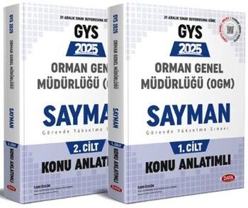 Data Yayınları 2025 T.C. Tarım ve Orman Bakanlığı Orman Genel Müdürlüğü Sayman GYS Konu Anlatımlı 1 2